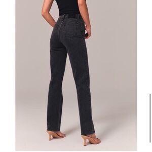 A&F 90s slim straight ultra high rise jeans